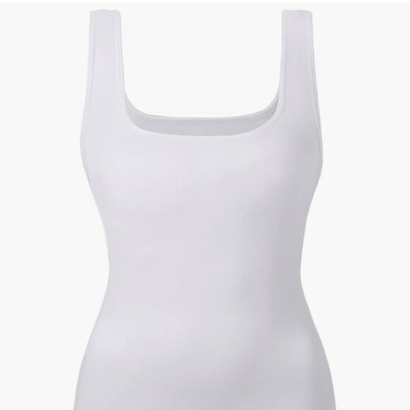 Large White Tummy Control Tank - Picture 1 of 4